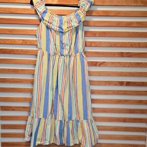 Draper James Multicolor Striped Maxi‎ Dress
